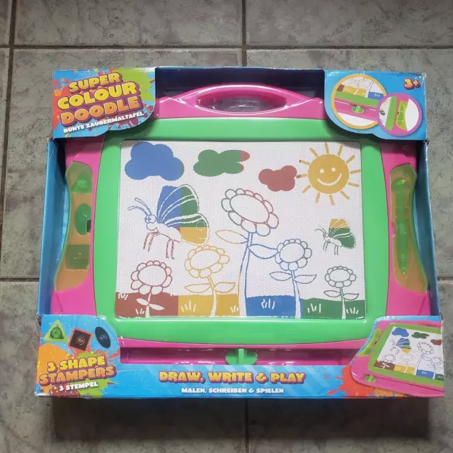 Magic Writer Mega Super Colour Sketch Doodle Etch Magnetic  Carry Handle Bnib