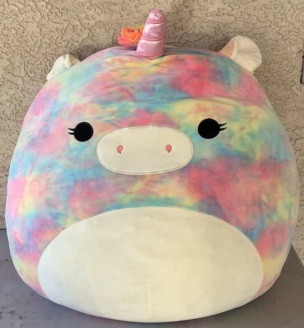 JUMBO SQUISHMALLOW 24 Unicorn ESMERALDA Huge Pink Tie Dye Rainbow Plush 41.95 PicClick