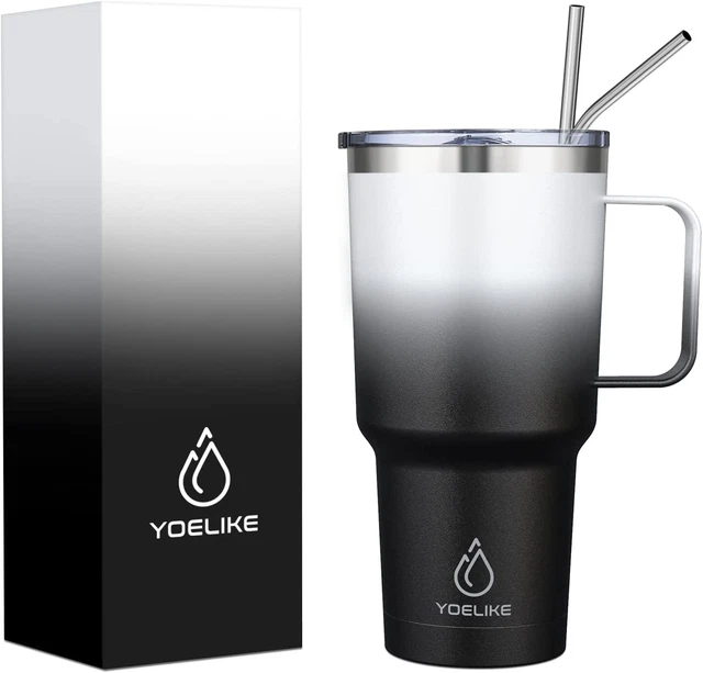 32OZ Tumbler with Handle, Stainless Steel Vacuum Insulated Coffee Mug Cup