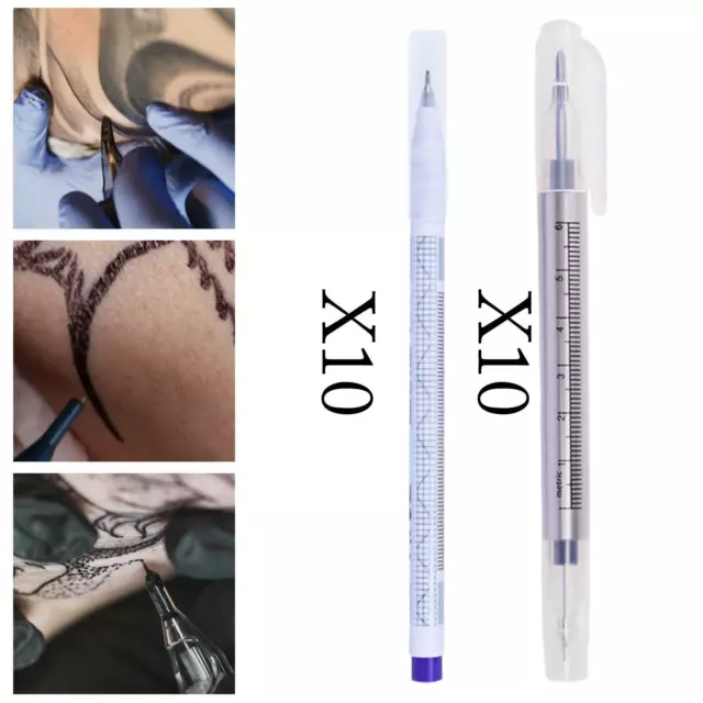 10x   Skin Marker Pen Tattoo Stencil Pen Scribe Markers for Piercings