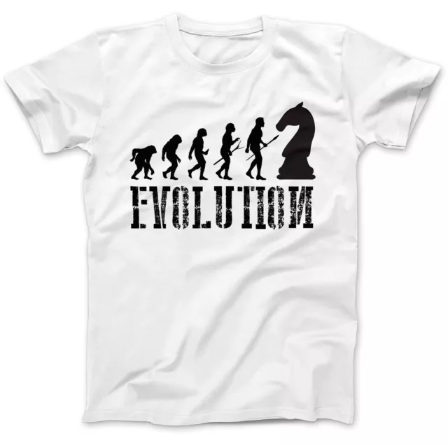 Chess Player Evolution Chessboard T-Shirt 100% Premium Cotton Piece Gift Present