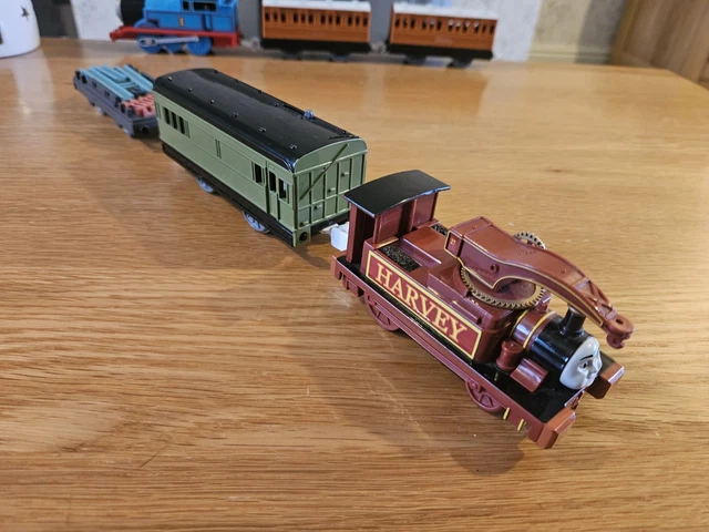 2002 HARVEY, COACH & Flatbed Trackmaster Tomy Thomas & Friends Tank ...