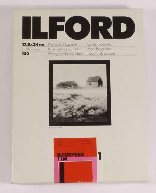 PRL) 100 FOGLI 18 x 24 ILFORD ILFOSPEED CARTA FOTOGRAFICA PHOTOGRAPHIC PAPER B/W