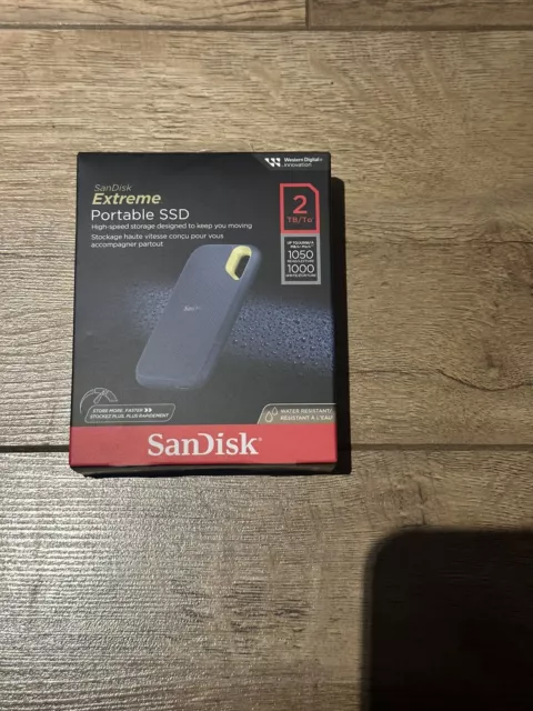 SanDisk Extreme 2TB USB-C Portable External SSD (SDSSDE61-2T00-G25) Sealed