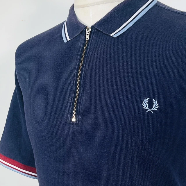 Polo collo Fred Perry blu carbonio (XXL/2XL) mod anni 60 casual terrazze scooter