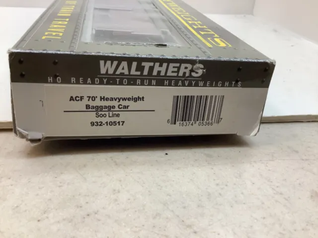 Walthers Soo Line Heavyweight 70’ Acf Baggage Car