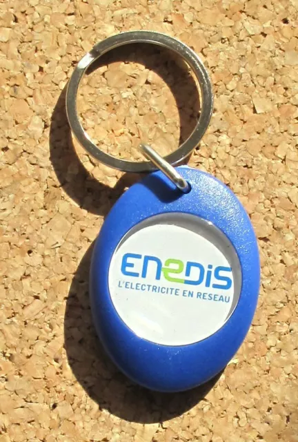 Porte clé moderne jeton de caddie ENEDIS Electricité en réseau