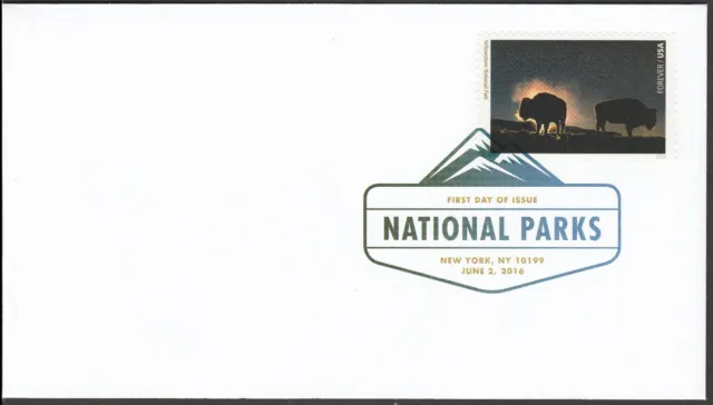 US 5080n National Parks Yellowstone National Park DCP FDC 2016