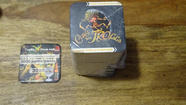 Neuf  Lot 100 Sous Bock  Cuvee Des Trolls  Beer Belgium Xtrem Run 3 Beloeil 2014