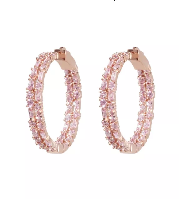 Nickho Rey Casey 14K-Rose-Gold Vermeil & Crystal Hoop Earrings