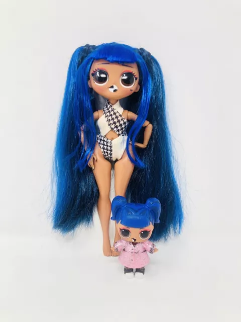 LOL Surprise OMG Fashion Doll Downtown BB & Downtown Girl Blue Hair Checker lips