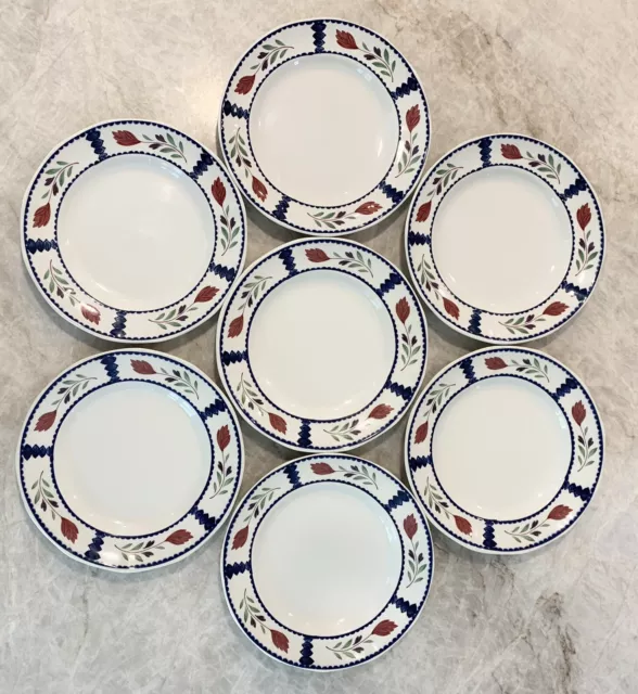 Set of 7 Adams Lancaster 10 1/8" Dinner Plates China Real English Ironstone