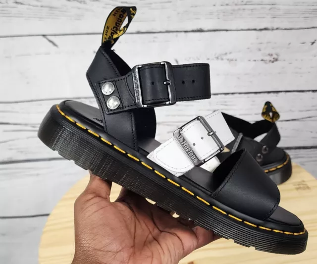 Dr. Martens Women’s Size 7 US Gryphon Brando Leather Gladiator Black Sandals