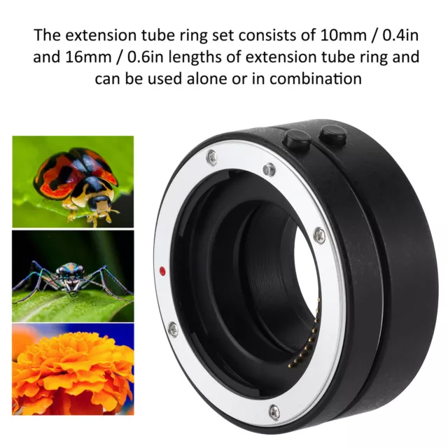10mm+16mm Auto Focus Extension Tube Ring For M Mount Camera Extension Tu TOH