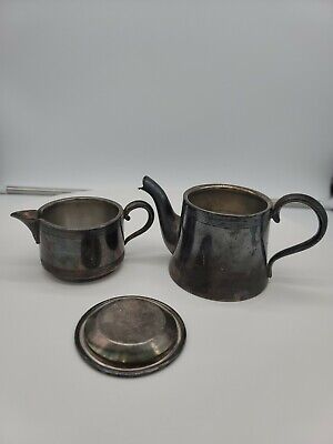 Apollo Silver Co.Quadruple Plated  Antique 3 Piece Ornate Tea Cup Creamer 1488