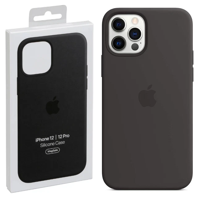 Genuine Apple Silicone Case For Iphone 12 & 12 Pro 6.1" With Magsafe - Black