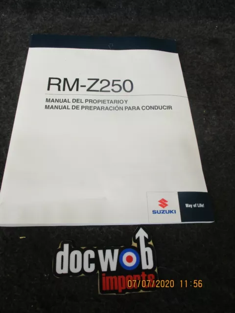 Suzuki RMZ250 2017 Genuine oem Spanish owners workshop,service manual RM3776