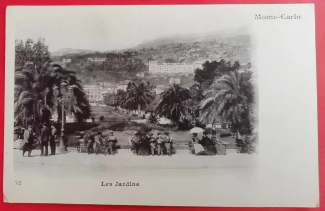 Alpes Maritimes 06 Monaco MONTE CARLO Les Jardins Ed N°72 Dos vert