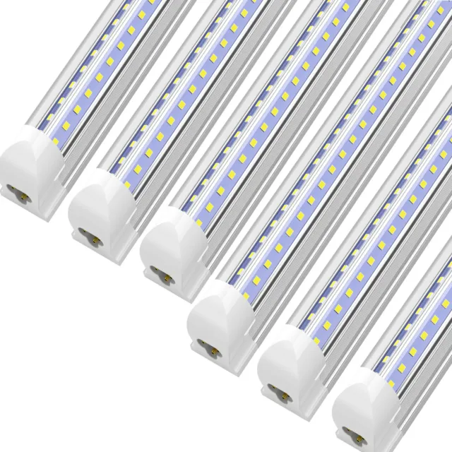 4~25 Pack T8 8FT 72W LED Shop light Fixture 6500K 8Foot LED Tube Light Bulbs US