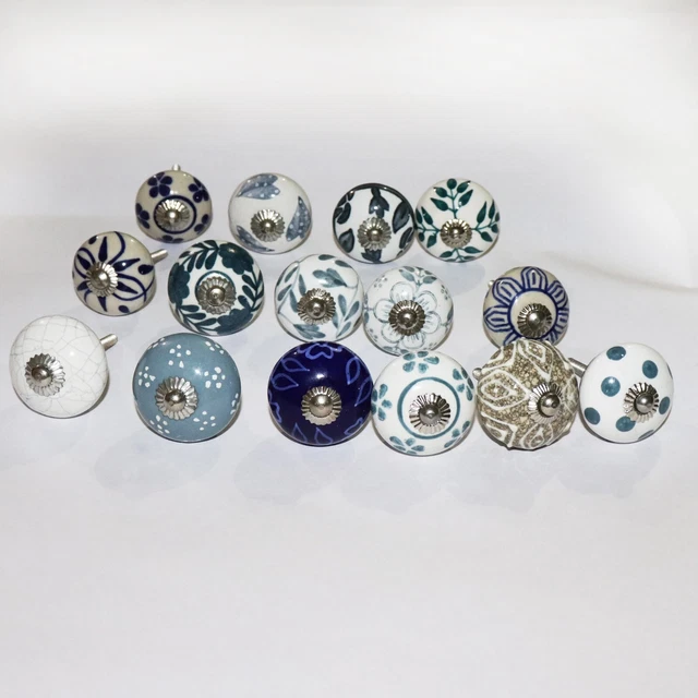 Traditional Door Pulls Handles Ceramic Drawer Cabinet Knobs Furniture Hardware