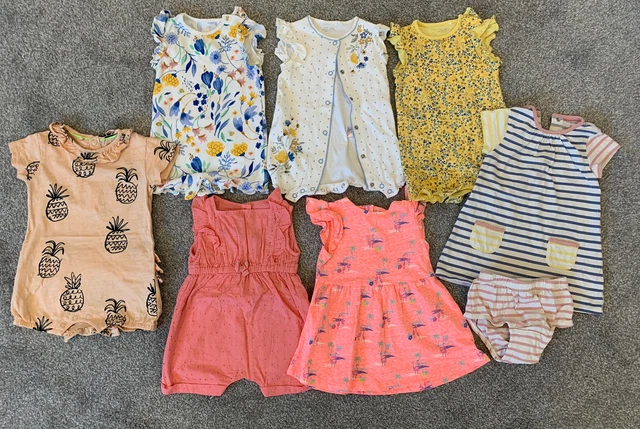 #16 bundle 3-6 months summer baby girls 5x romper, 2x dress - Next, Mamas&Papas