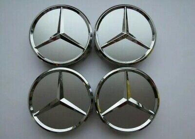 C & E SET 4 TAPPI COPRIMOZZI 75 MM PER MERCEDES CLASSE A B C E M CERCHI LEGA BORCHIE 