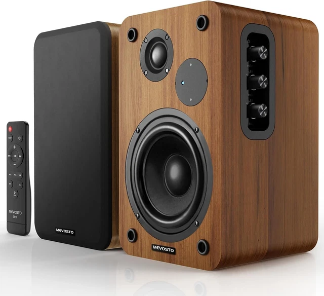 ACTIVE BOOKSHELF SPEAKERS 36W RMS - BT 5.4 Wireless PC Speaker with 5 ...