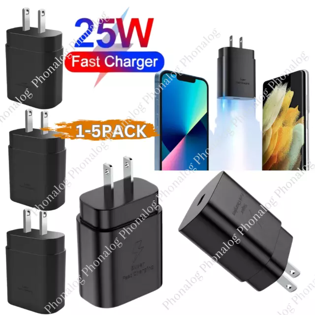 25W USB Tipo C Adaptador de Alimentación Cargador Rápido Bloque de Cubos para iPhone iPad Android