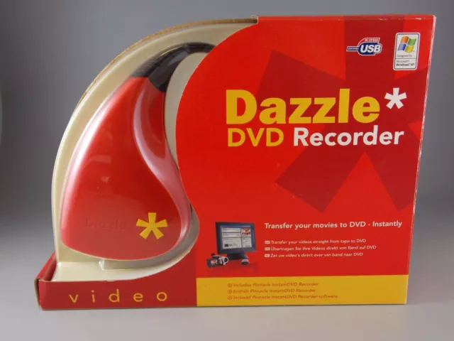 Dazzle DVD Recorder USB Video Capture Device For Microsoft Windows XP Red NEW 07