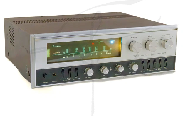 SANSUI SOLID STATE STEREO TUNER AMPLIFIER Amp MODEL 3000A AM/FM ...