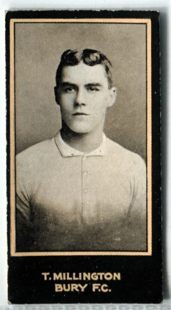 Tobacco Card, Smith, FOOTBALLERS, Football, 1912, T Millington, Bury, #47