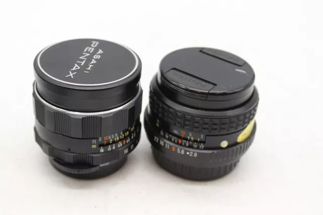 C x2 Vintage Camera Lenses Inc. Pentax-M 2.8 28mm Takumar 3.5 28mm