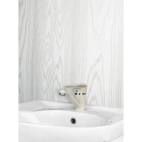 Revestimiento de pared de madera blanca 250 mm X 2700 x 8 mm de espesor | PANELES DE DUCHA