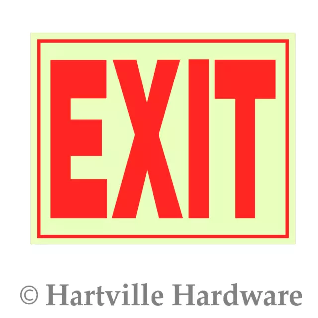 8 in. x 11 in. Glow-in-the-Dark Exit Sign