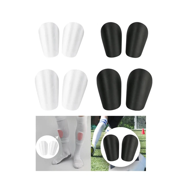 8 Pièces Protège-tibia Football Pour Enfants Et Adultes - Léger, Résistant (noir/blanc, 10x6cm)