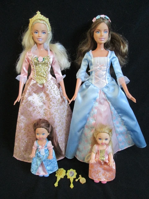 Rare Barbie Doll 2007 Princess & The Pauper Anneliese Erika & Kelly/Shelly Dolls