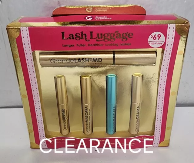 Grande Cosmetics Lash Luggage Set Lash-MD Lash Enhancing Serum Repair Mascara