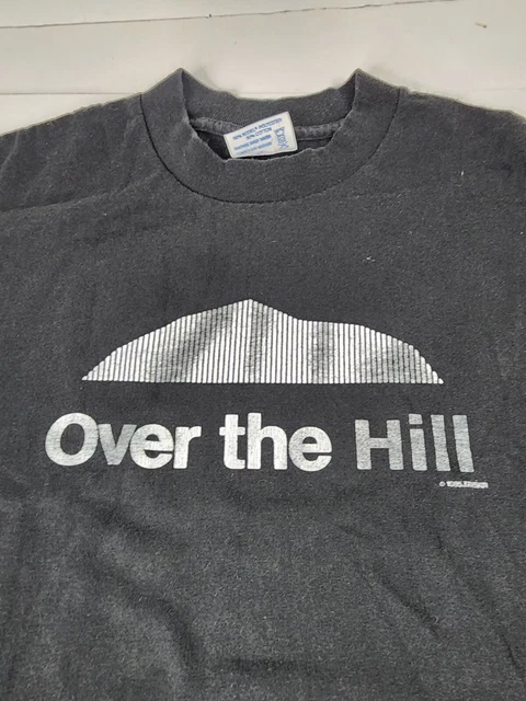 VINTAGE TRISTAR 80S Over The Hill Black Short Sleeve T-Shirt Size L