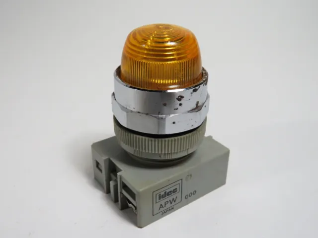 IDEC APW299A Amber Pilot Light Full Voltage No Lamp USED