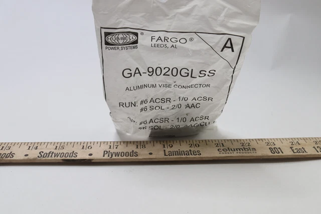 Hubbell Fargo Single Bolt Aluminum Vise Connector 1/0 AWG ACSR GA-9020GLSS
