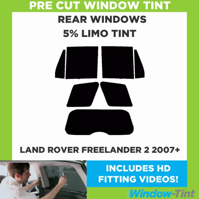 Pre Cut Window Tint for Land Rover Freelander 2 2007+ 5% Limo Black Rear Film