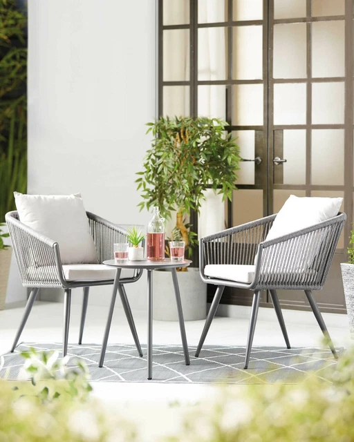 ALDI GARDENLINE LUXURIOUS weather resistant 3 piece Rope Bistro