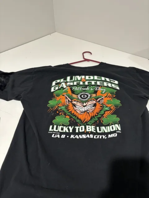 Plumbers & Gasfitters Local #8 Kansas City St Patrick’s Day Shirt XL