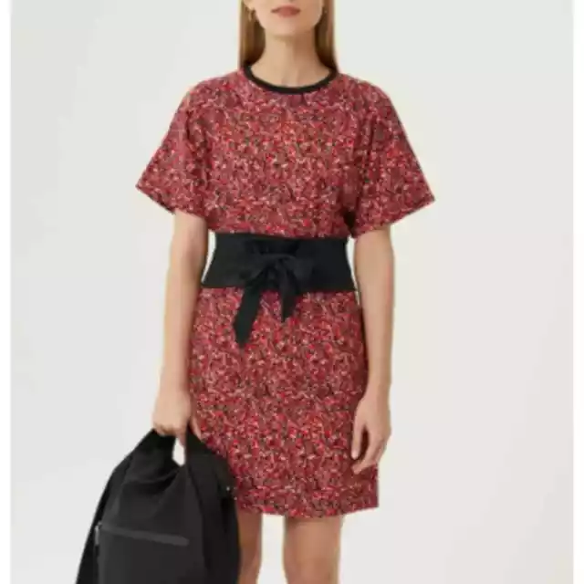 Rebecca Minkoff Mini Pop Belted Floral Marta Shirt Dress Designer Casual XS NWT 2