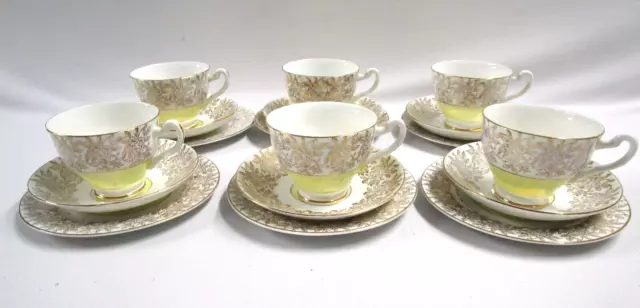 Vintage Tea Set Bone China 22 kt Gold trim