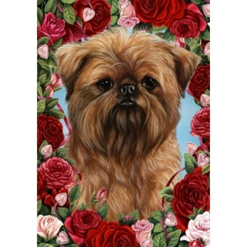 Roses House Flag - Brussels Griffon 19128
