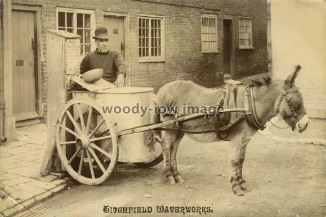 rp00313 - Titchfield Waterworks Cart & Donkey - print 6x4