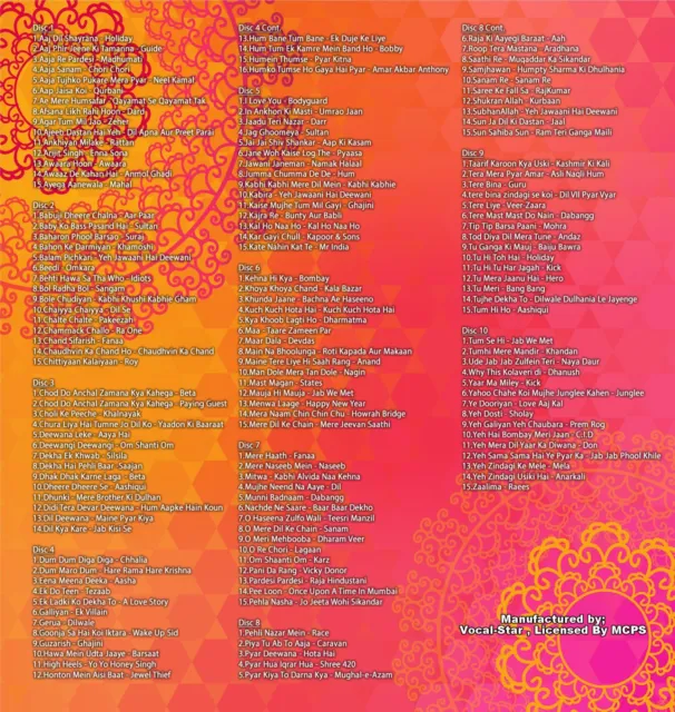 Ensemble de boîtes à disques CDG Vocal-Star Bollywood Hindi Karaoké - 150 chansons CD + G - 10 disques 2