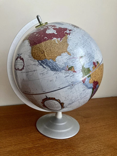 Vintage Replogle Globe Platinum Classic Series 12” Inch Diameter Raised Relief