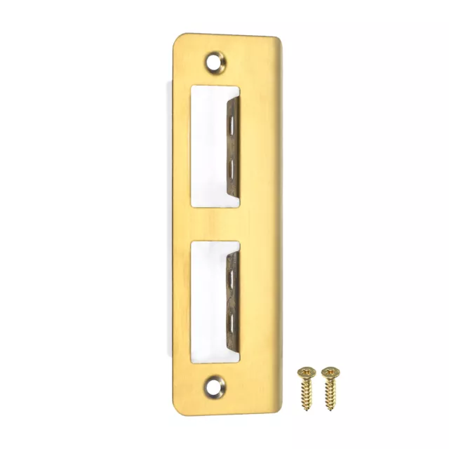 143mm x 38mm 201 Stainless Steel Door Latch Deadbolt Strike Plate, Gold